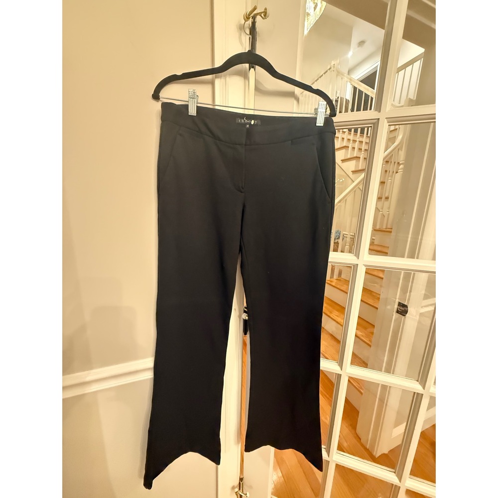 Theory Black Tailored Mid Rise Flared Leg Dress Pants Trousers Womens Size 10